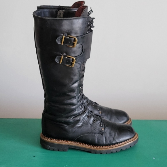 Arnold Churgin Lace Up Biker Boots - Picture 5 of 8